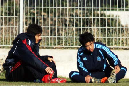 图文:国奥0-0再平马赛 盖阳与于海