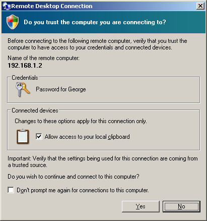 教你如何安全连接到Windows Vista远程桌面