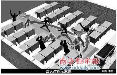 珠海一学生课堂挥刀连砍6人后趴在桌上睡觉(图)