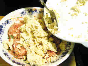 豆腐猪肉饼