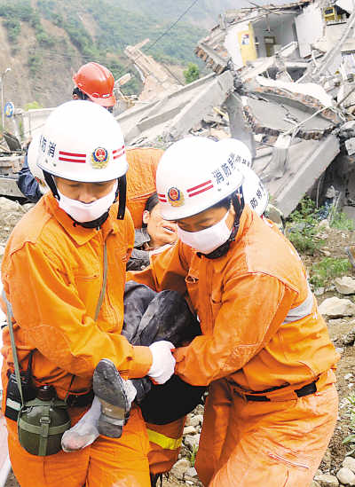 北川一男子被埋近139小时后获救