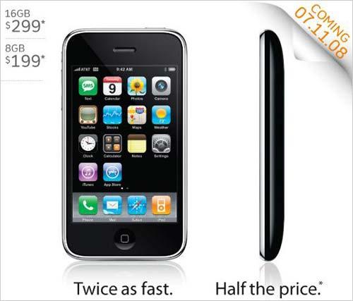 裸机599美元 美国版iPhone 3G资费公布-