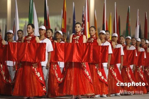 组图:北京奥运开幕式在“鸟巢”封闭式彩排