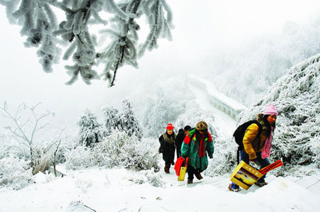 湖南34县市出现雨雪冰冻天气(图)