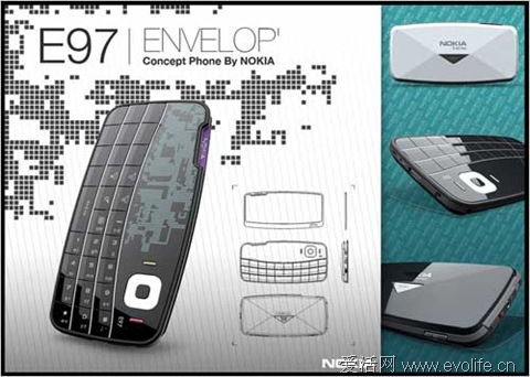 诺基亚概念滑盖机型E97 诺基亚概念滑盖机型E97