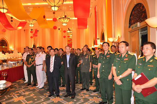 7月30日,中国驻越南使馆举行八一招待会。 刘刚 摄