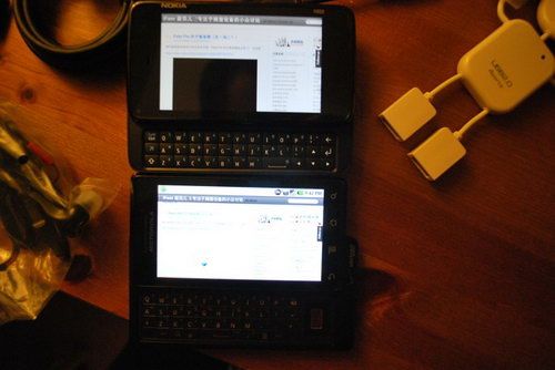 两强相遇 诺基亚N900真机对比MOTO Droid