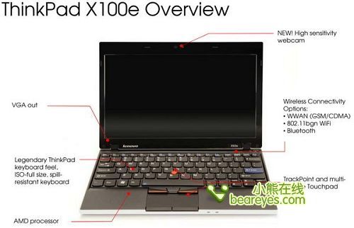 小黑变小白?ThinkPad x100e规格泄露
