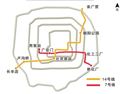 北京地铁7号线14号线近期开工 将连通卢沟桥欢乐谷 北京地铁7号线14号线近期开工 将连通卢沟桥欢乐谷