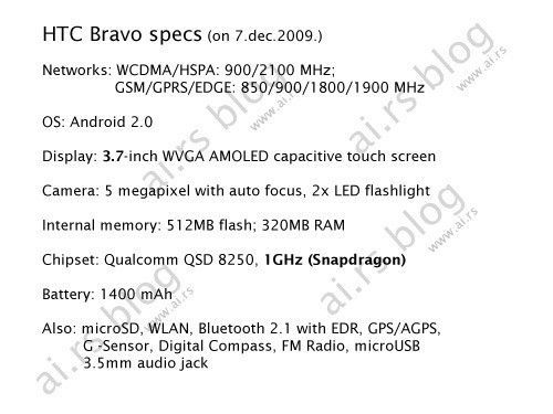 720p㳬X10 1GHz콢HTC Bravoع