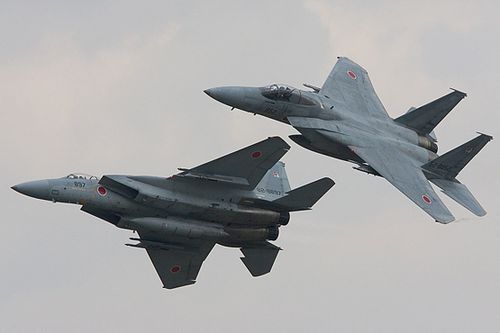 日本自卫队的F-15战机。 日本自卫队的F-15战机。