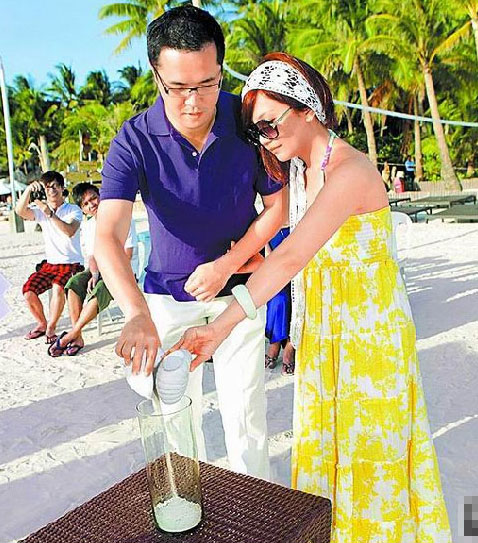 组图:梁静茹今日菲律宾出嫁李宗盛担任证婚人