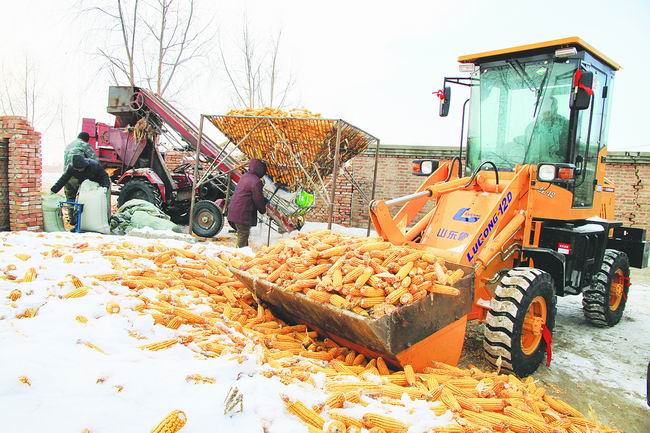 玉米脱粒机械化