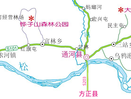 新闻台 新闻中心  铧子山自驾地图   地址:通河县   交通:(客运)在图片