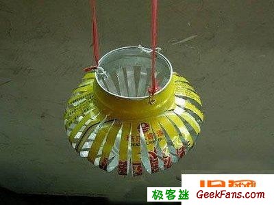 用易拉罐手工制作创意灯笼高清图片