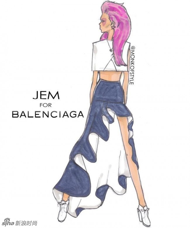 卡通人物当<em>模特</em>穿时尚<em>大牌</em>的美少女战士-<em>模特</em>