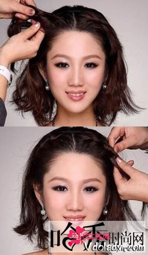 怎么打造短发新娘优雅发型?