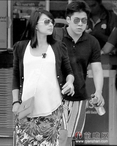 郭晶晶挺大肚泰国度假 霍启刚狂买补品伺候似