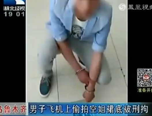 男子飞机上<em>偷拍空姐裙底</em>当场被抓 称好奇生邪