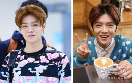 exo鹿晗活动中被拍到的<em>中分发型</em>可能按侧分的