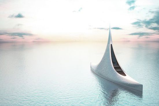 俄罗斯设计师打造新型游艇 似漂浮在海面上的