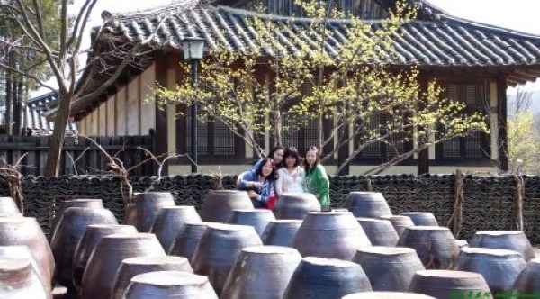 韩国农村竟然用泡菜缸做房子围墙?