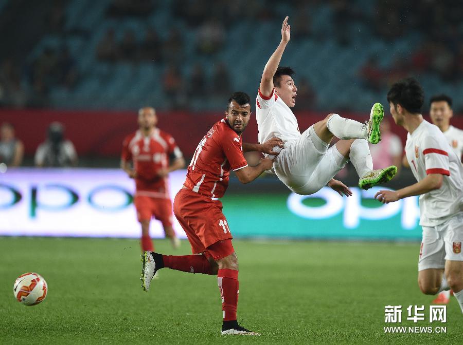 友谊赛:中国队1-1平突尼斯队