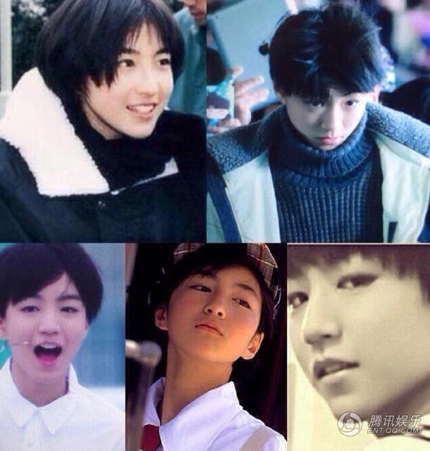 tfboys王俊凯撞脸女星广末凉子 网友:双胞胎