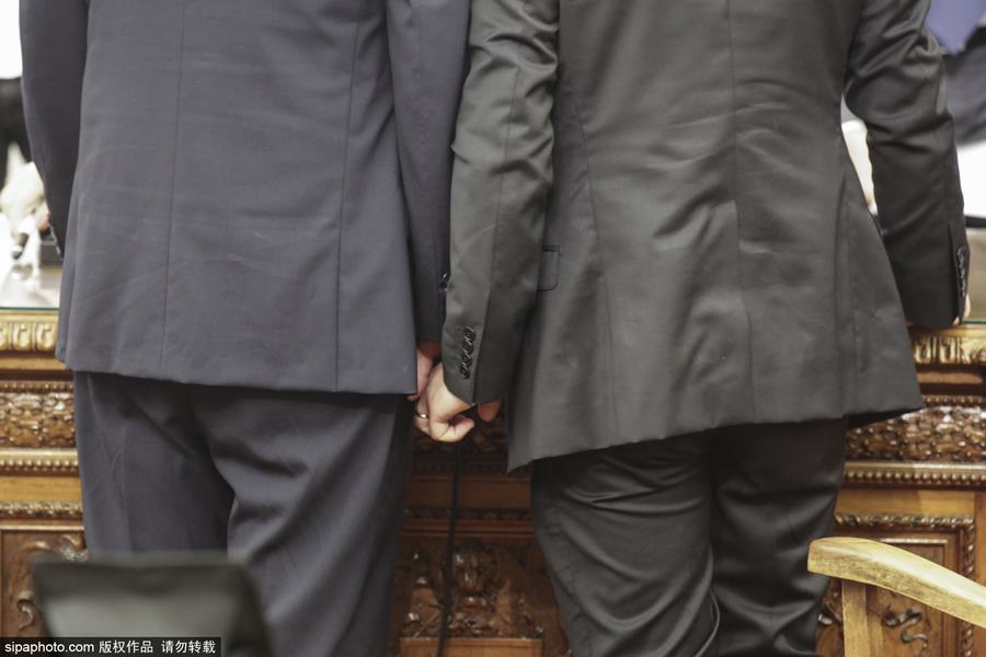 罗马批准同性恋婚姻注册 14对新人登记结婚-同