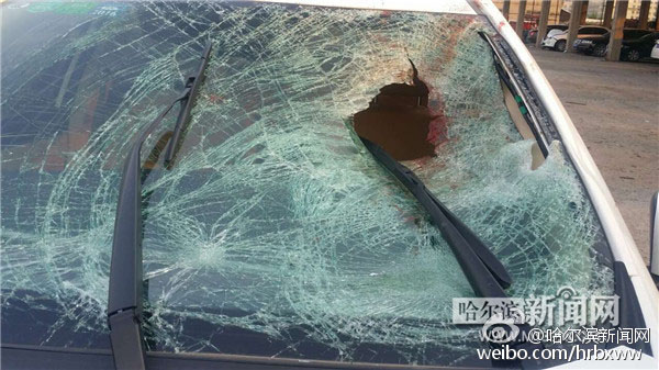 哈尔滨城乡路上菜库街路口车祸 男女赤裸上身吵架被撞身亡|交通事故