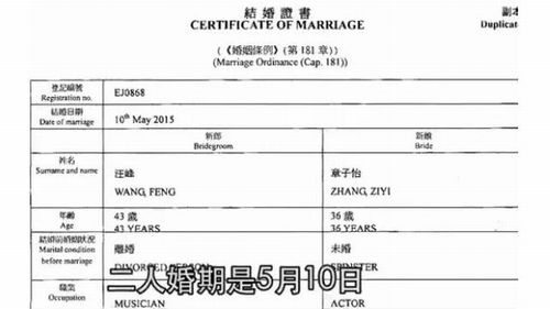 章子怡结婚证书曝光 章子怡为什么爱上汪峰?汪