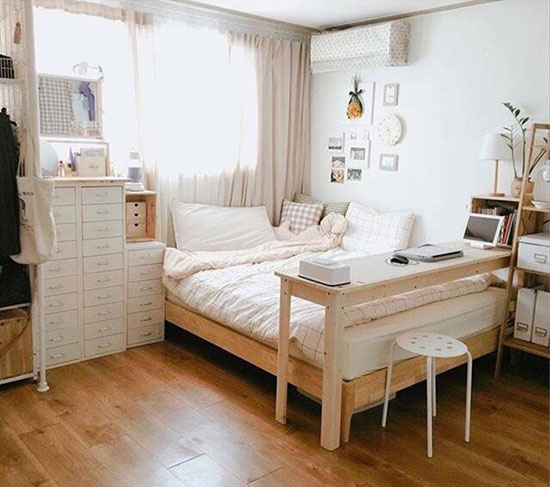 房出租屋也可以精彩    小编的话:一间简约清爽的原木风小屋,空间布置