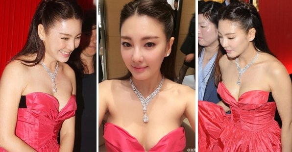 波涛汹涌!张雨绮低胸裙现身性感爆棚