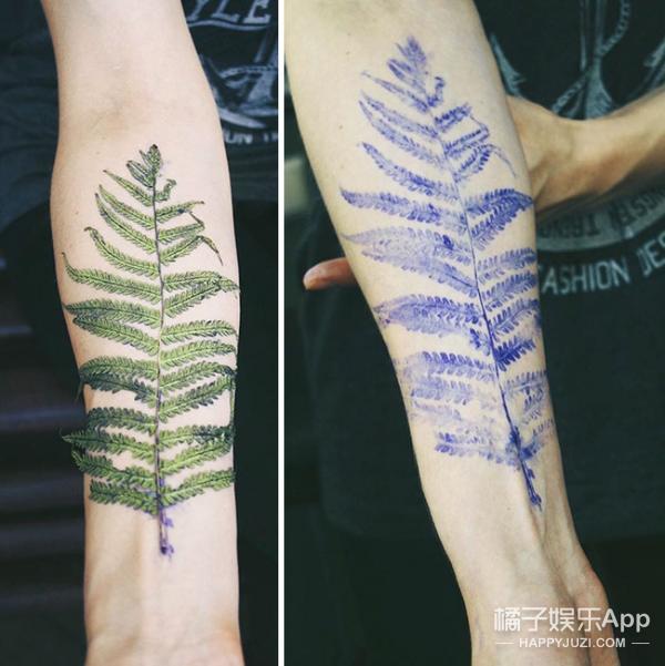 想纹身吗不撞图案吗？一片树叶就能帮到你！