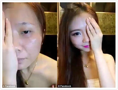韩国博主晒化妆前后对比照 化妆比整容更可怕