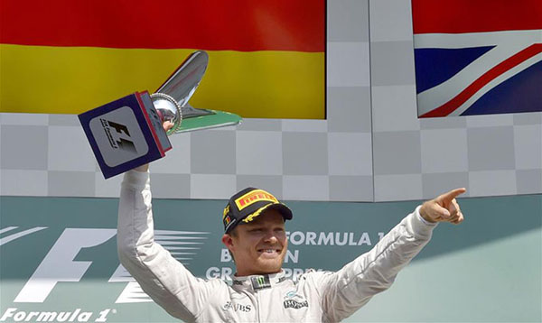 F1比利时大奖赛:罗斯博格夺冠