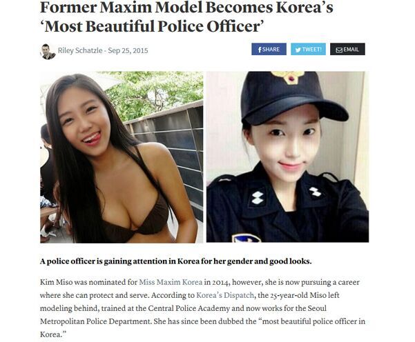 韩国“最美女警察”红爆全球 过去竟是选美冠军