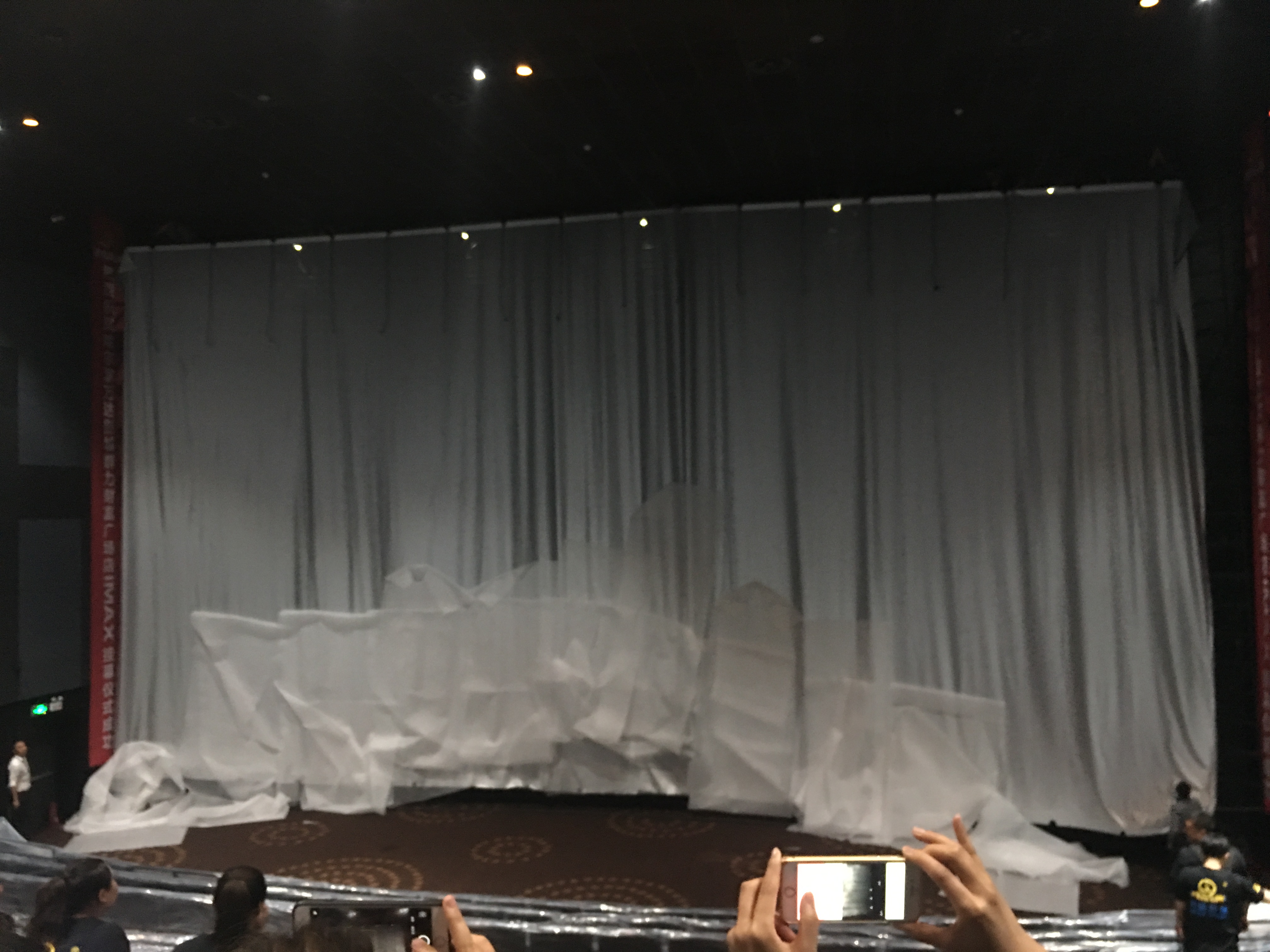imax荧幕挂幕成功.