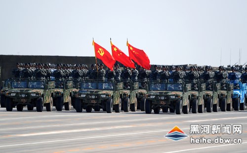 庆祝中国人民解放军建军90周年阅兵在朱日和联合训练基地隆重举行