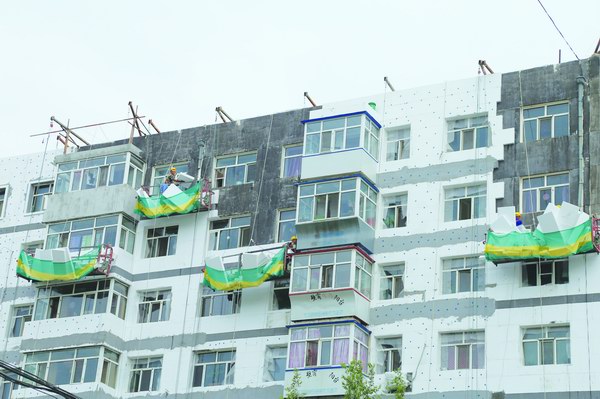 楼房节能改造工程现场