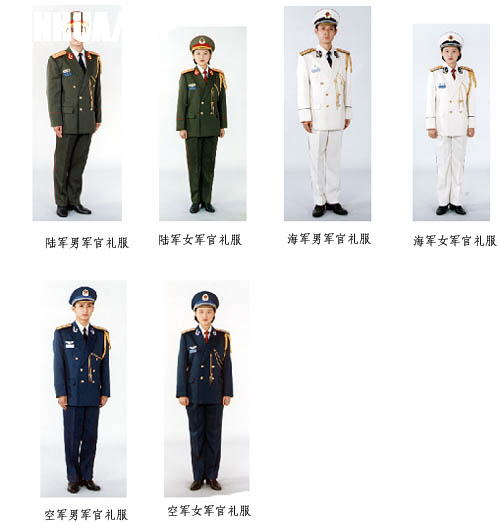 军人制服颜色区分图片