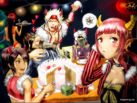 春色满园dnf2009年新春主题壁纸大赏