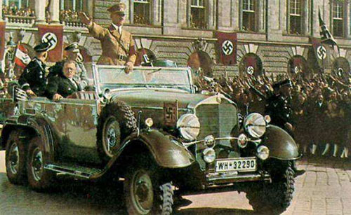 希特勒座驾奔驰770k图片
