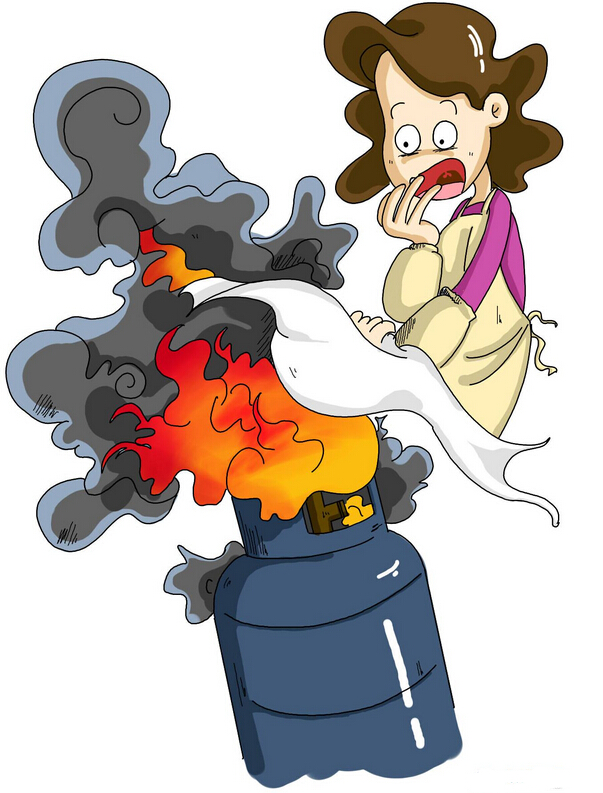 燃气爆炸卡通图片