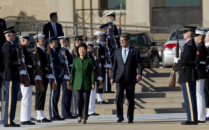 韩国总统朴槿惠访美参观五角大楼