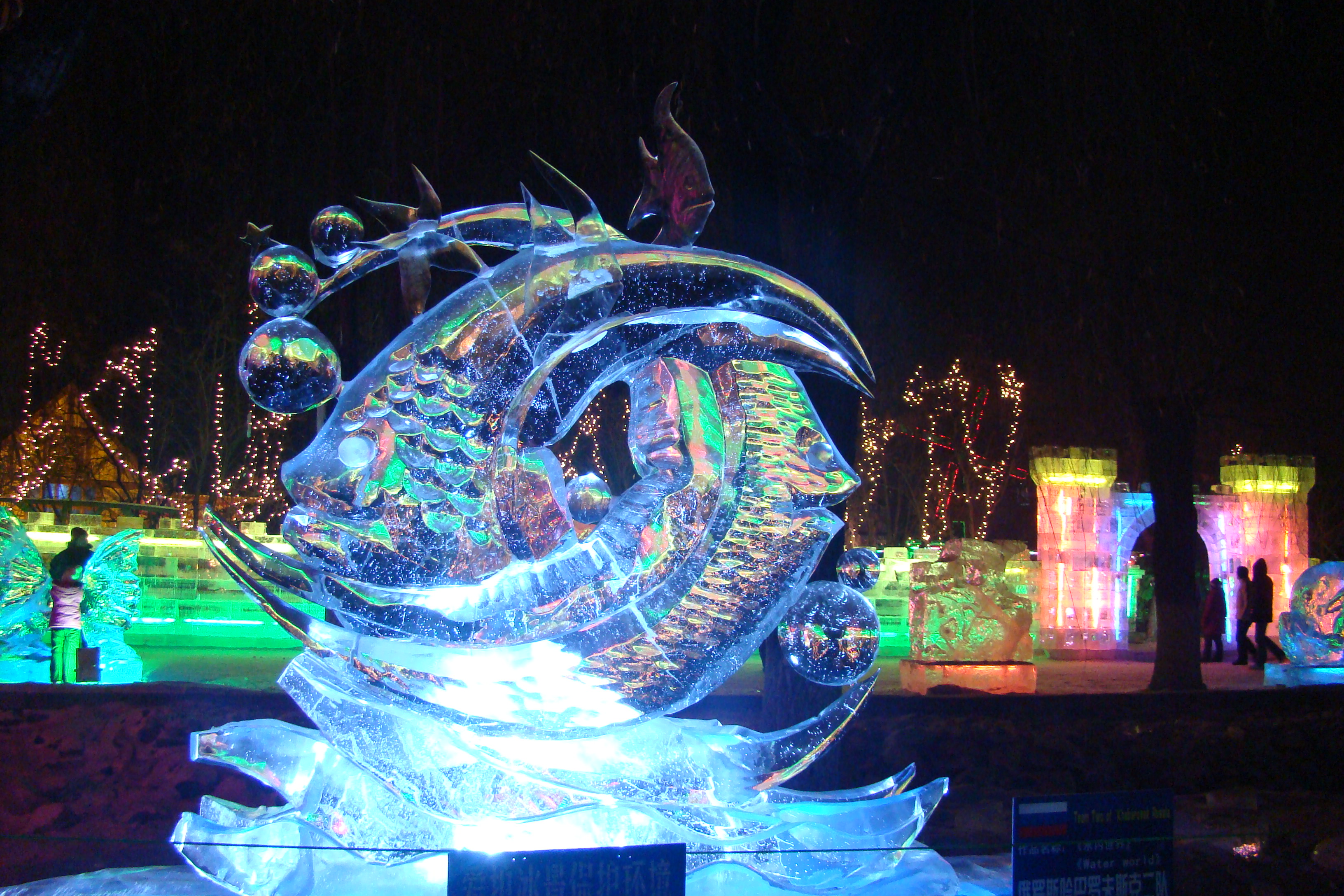 吉林市江南公园冰灯图片