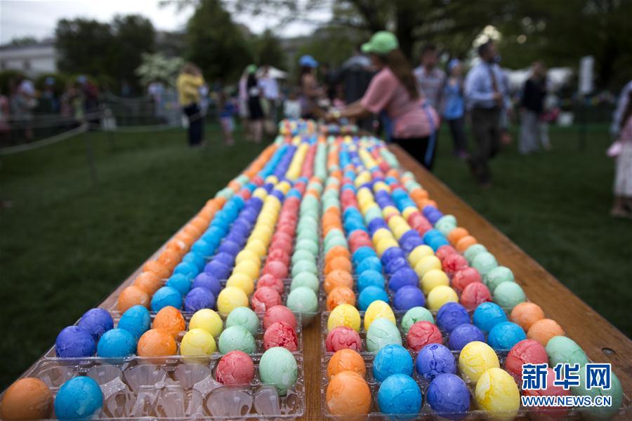 白宫举行复活节滚彩蛋活动