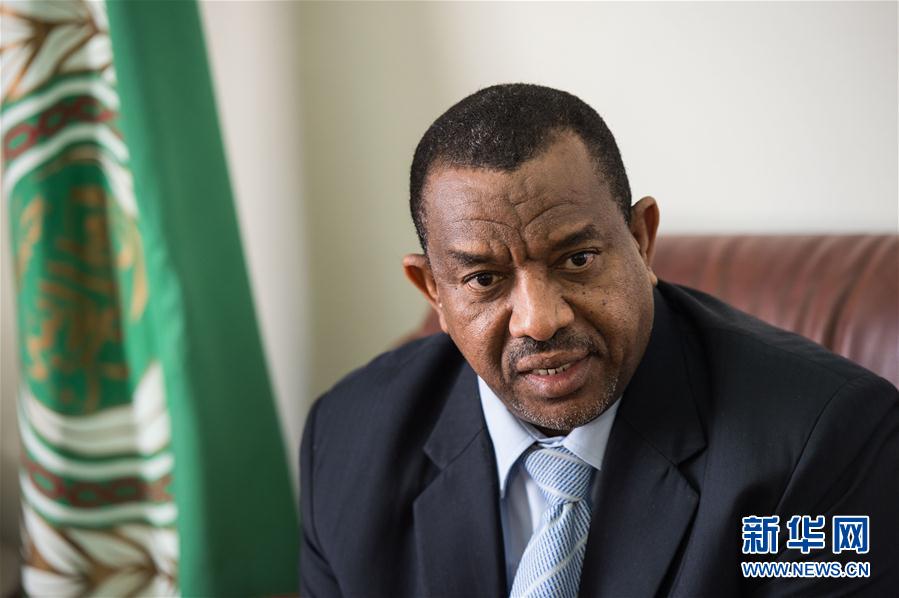 阿拉伯国家联盟主管经济事务的副秘书长卡迈勒·哈桑·阿里接受新华社