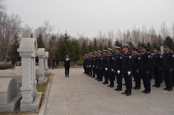 绥棱社会各界开展清明祭扫烈士墓活动