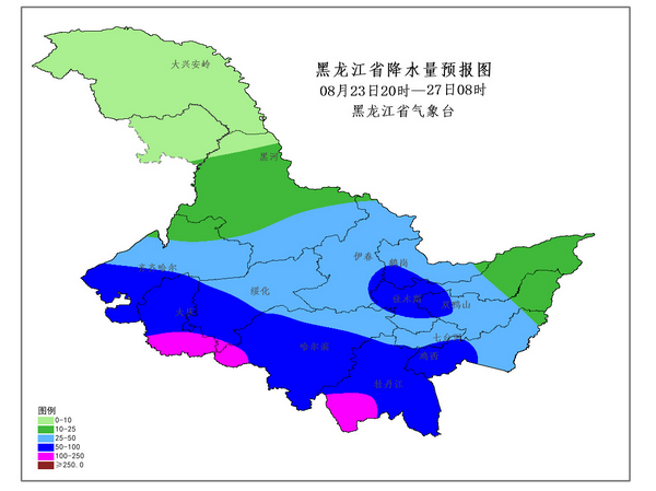 23日夜间至25日,黑龙江南部地区强降雨!